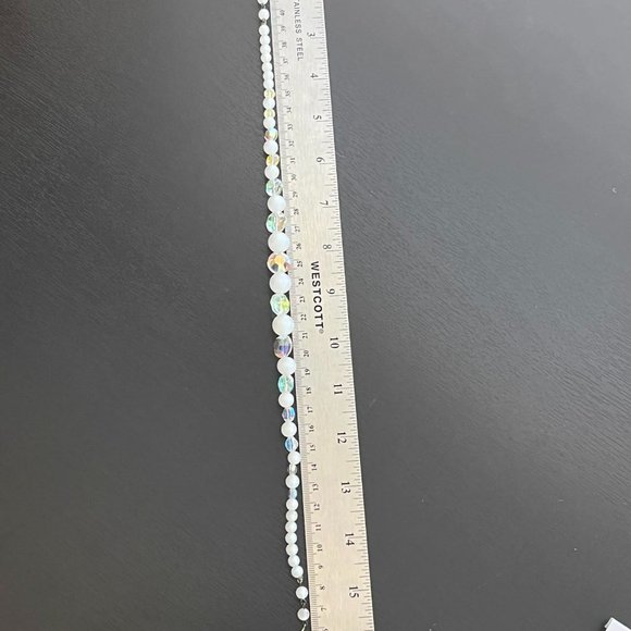 Antique AB Glass and Frosted Glass Choker - Picture 2 of 3